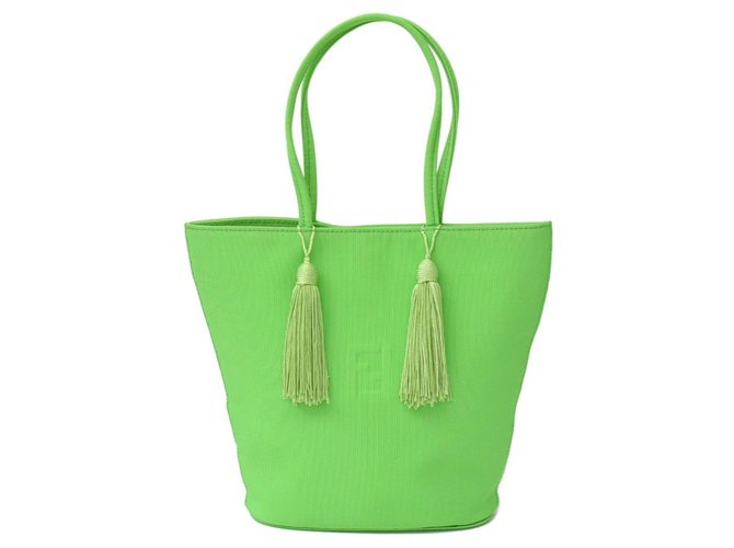 Fendi Tote bag Green Synthetic  ref.196053