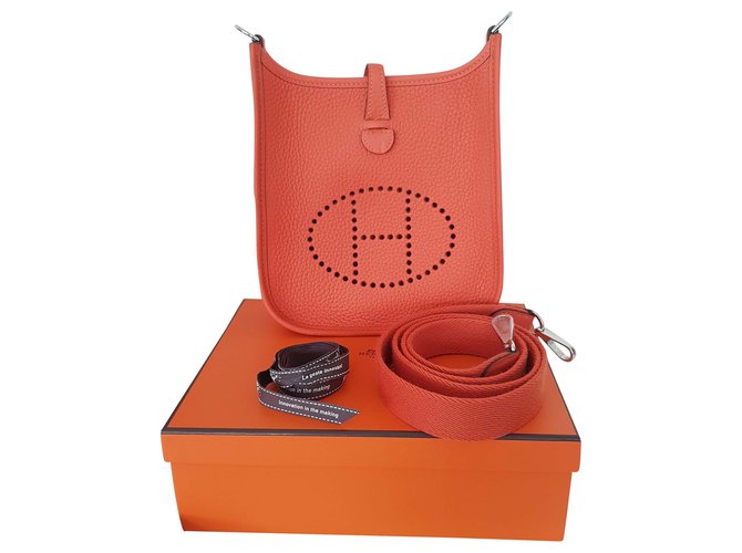 Hermès Evelyne TPM Orange Leather  ref.196057