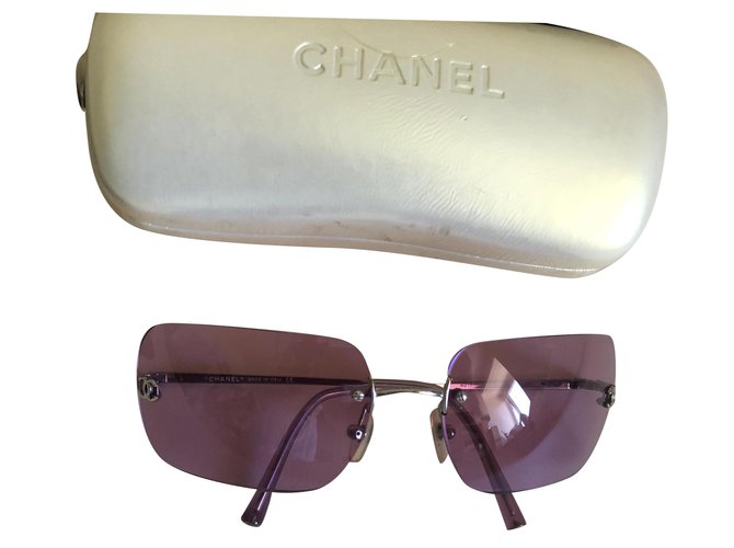 Chanel Sonnenbrille Lila Metall  ref.196102
