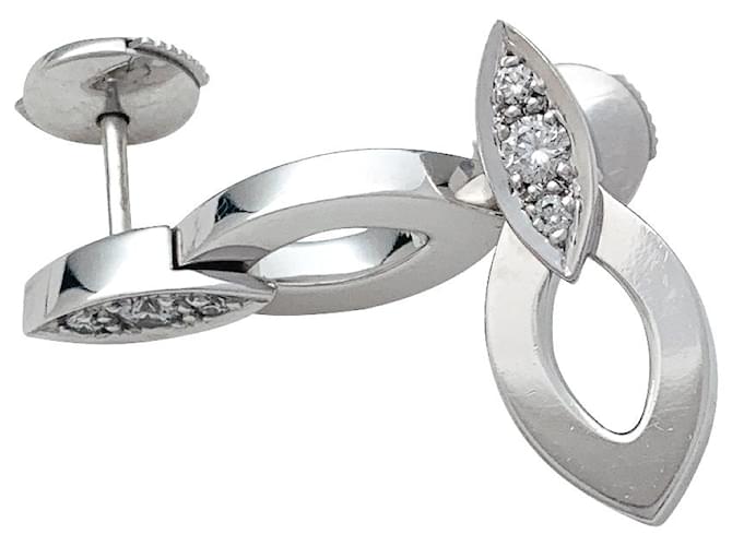 Cartier earrings, Diadéa model in white gold and diamonds.  ref.196126