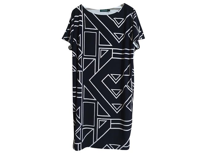 Ralph Lauren Kleid Schwarz Weiß