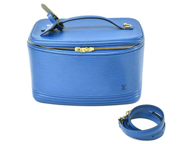 Louis Vuitton Nice Azul Couro  ref.196226