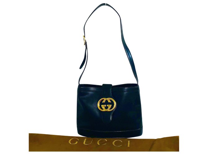 vintage black gucci bolsa