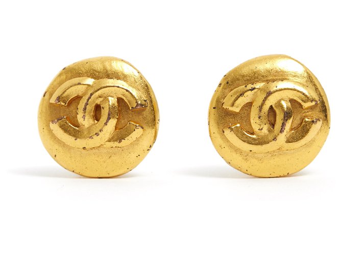 Chanel GOLDENE CC-CLIPS Metall  ref.196352