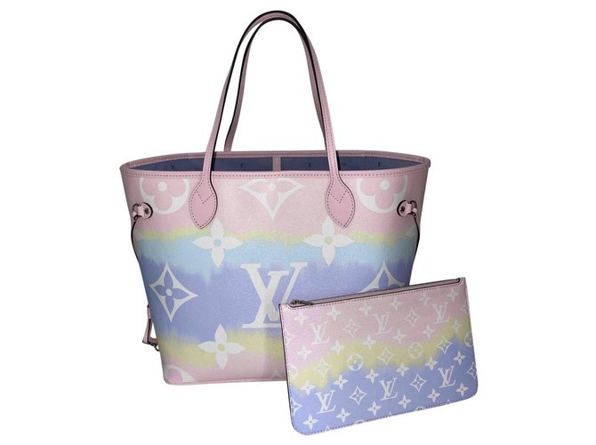 Louis Vuitton Escale Pastel Pink Neverfull MM Tote In Like New