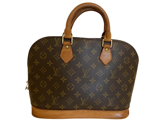 Louis Vuitton Vintage Alma MM Bag Brown Leather ref.196369 - Joli Closet