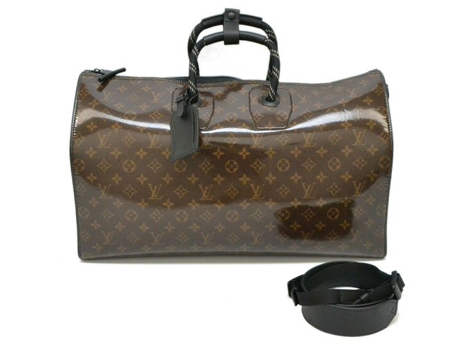 Louis Vuitton Keepall Bandouliere 50 Brown Cloth  ref.196418