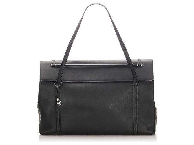 Cartier Black Leather Tote Bag Pony-style calfskin  ref.196474