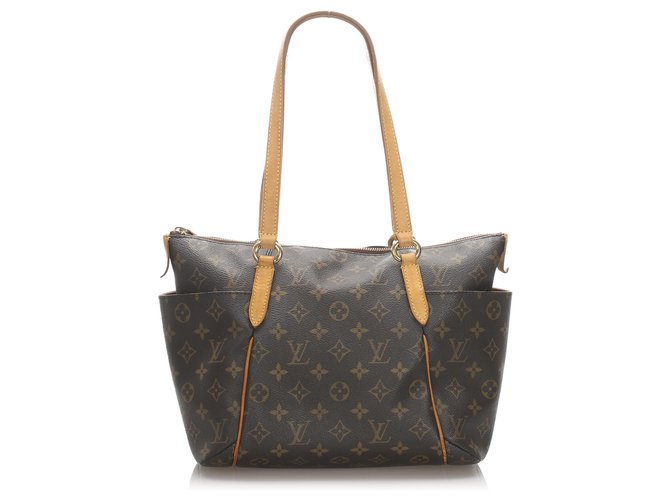 Louis Vuitton Brown Monogram Totally PM Leather Cloth  ref.196510