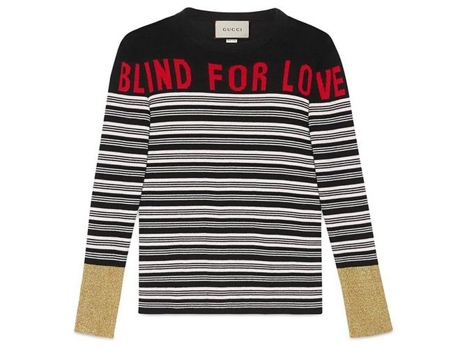 Gucci Maglione in cashmere Blind for Love Multicolore Cachemire  ref.196543