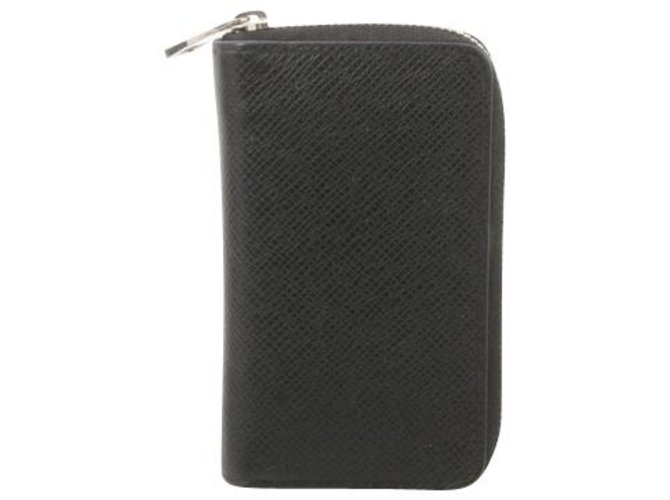 Louis Vuitton wallet Black Leather  ref.196569
