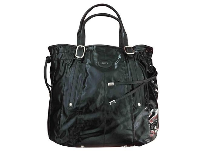 Bolso tote Tod's de charol negro