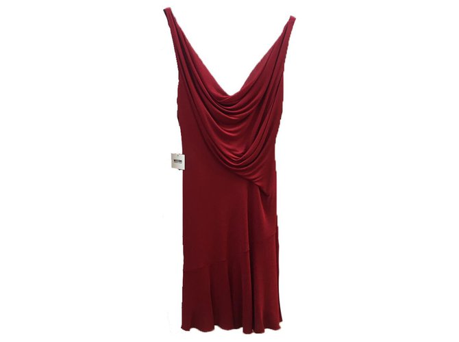 Moschino Cheap And Chic Dresses Dark red Rayon  ref.196602