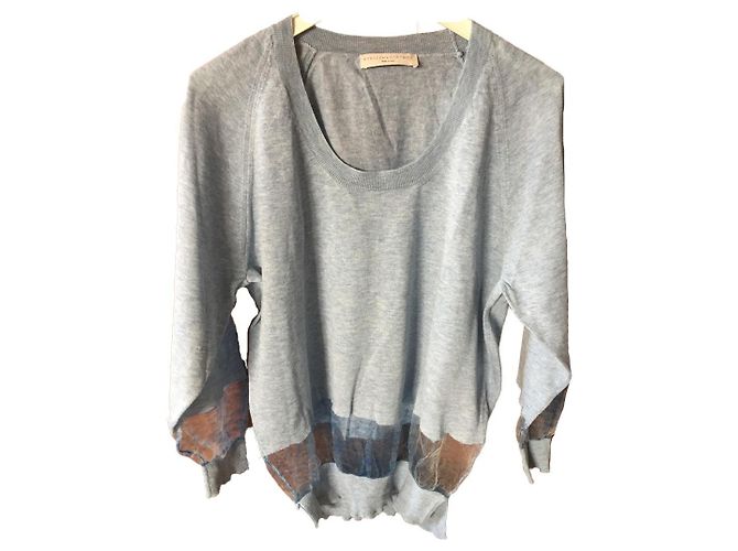 Stella Mc Cartney Top Stella McCartney de algodão e caxemira azul claro