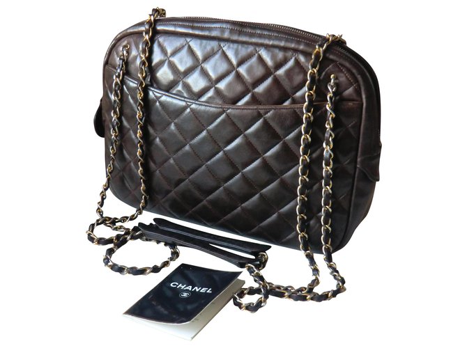 Chanel Camera Bag Brown Leather  ref.196612
