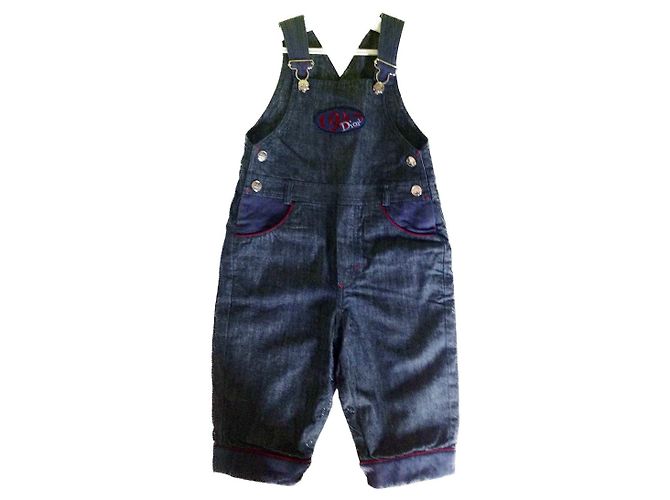 Baby Dior Denim Jumpsuit Blue 18m