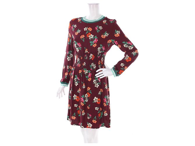 Vestido floral Maje de viscose Multicor