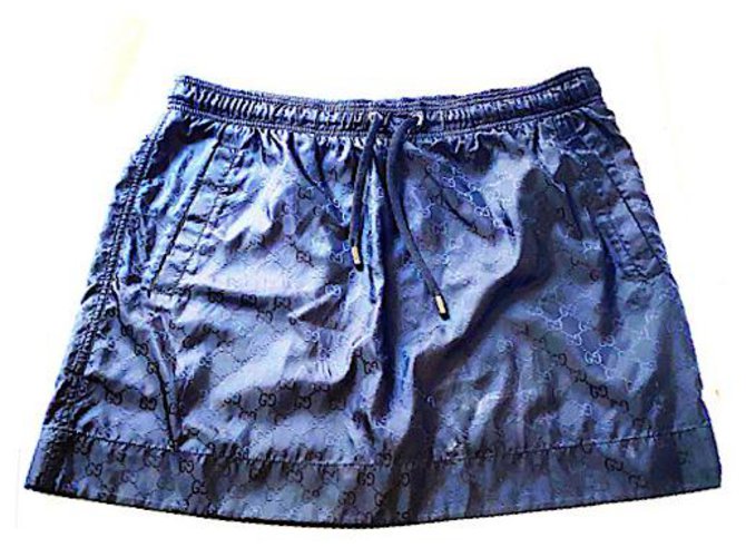 Gucci Vintage Black Monogram GG Nylon Mini Skirt Size XS Polyamide  ref.196681