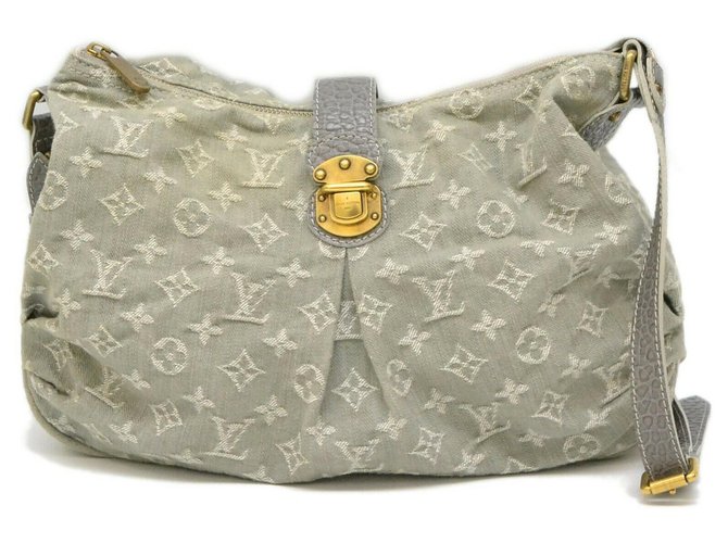 Louis Vuitton handbag Grey Denim  ref.196734
