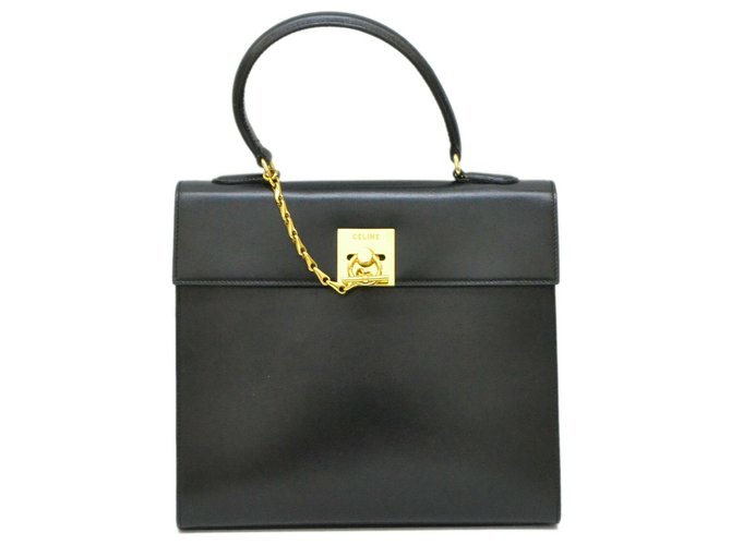 Céline Celine handbag Black Leather  ref.196755