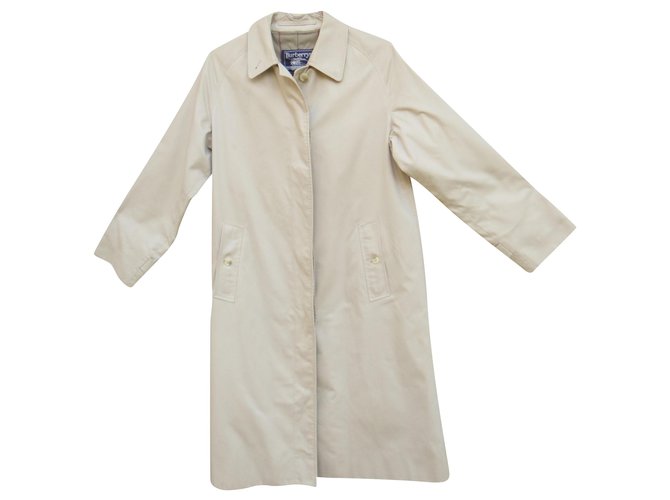Burberry woman raincoat vintage t 38 Beige Cotton Polyester  ref.196824