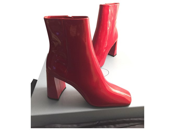 Prada Patent leather ankle boots Red  ref.196836
