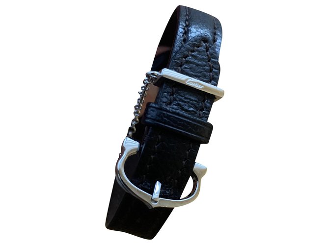 Cartier Bracelets Black Leather  ref.196837