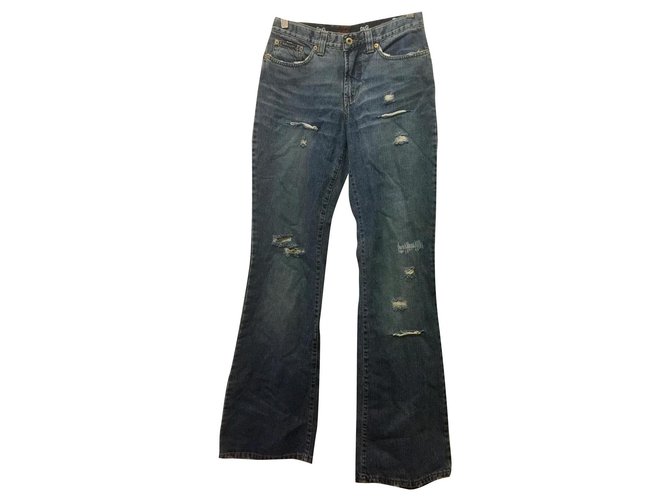 D&G Distressed bootleg jeans Blue Denim  ref.196872