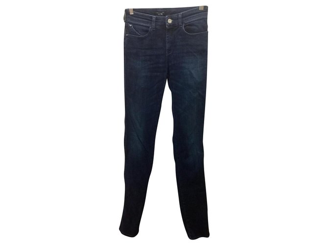 Armani Jeans, magro, Allungare Blu Cotone Elastan Giovanni  ref.196884