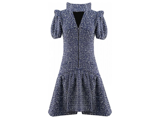 Chanel vestido de tweed estruturado Multicor  ref.197004
