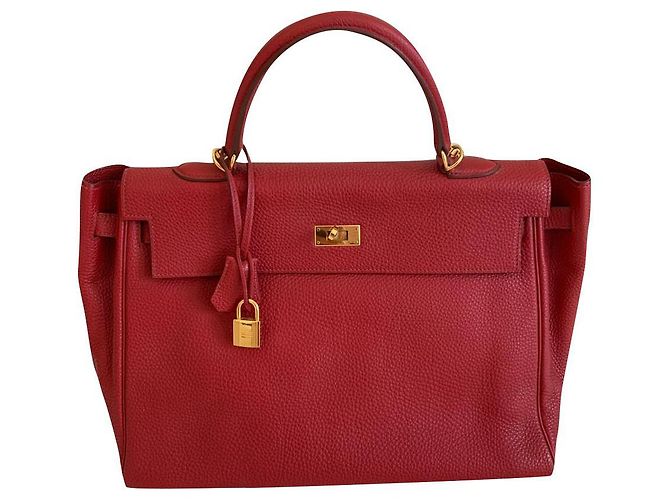 Hermès Kelly 32 Handtasche Rot Leder