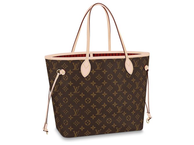 Louis Vuitton Neverfull MM new Brown Leather  ref.197040