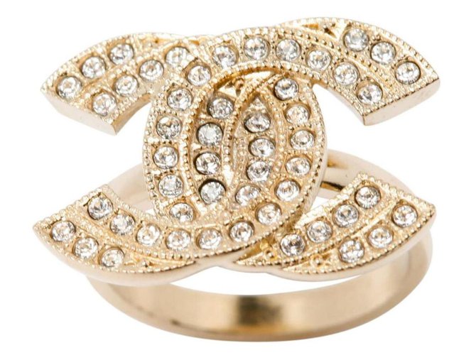 CHANEL Estate French 18kt Gold Diamond Bolduc Ring  A Brandt  Son