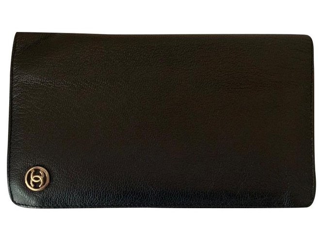Chanel Black Leather  ref.197142