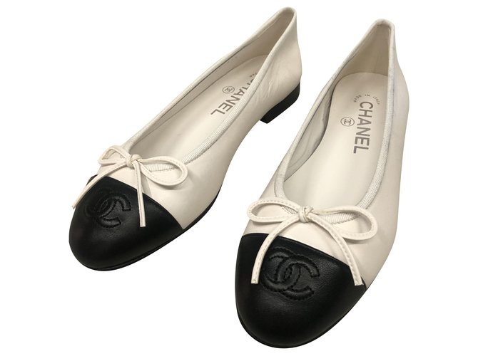 Chanel Dancers White Leather  ref.197174