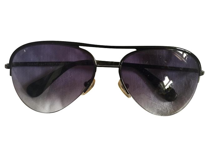 Diane Von Furstenberg Óculos de sol DvF Aviator Preto
