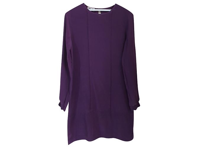 Baum und Pferdgarten Kleid aus Seide Lila