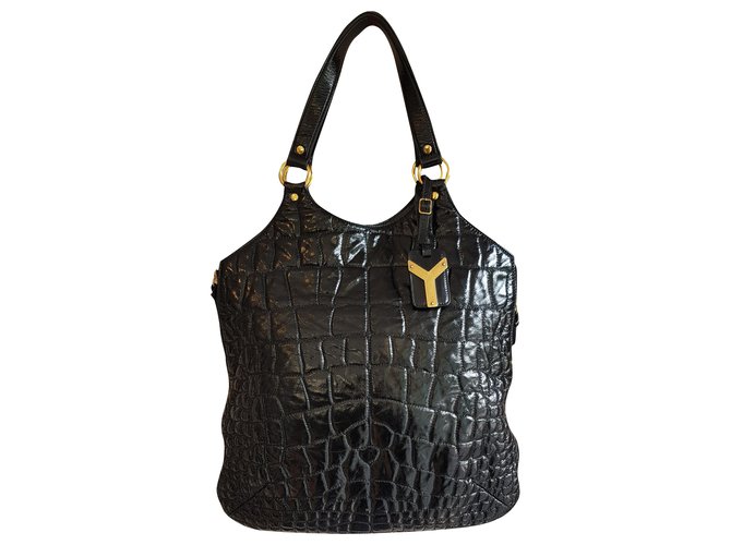 Yves Saint Laurent Handbags Black Patent leather  ref.197323