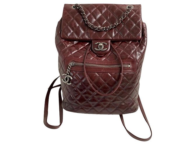 Backpacks Chanel Dark red