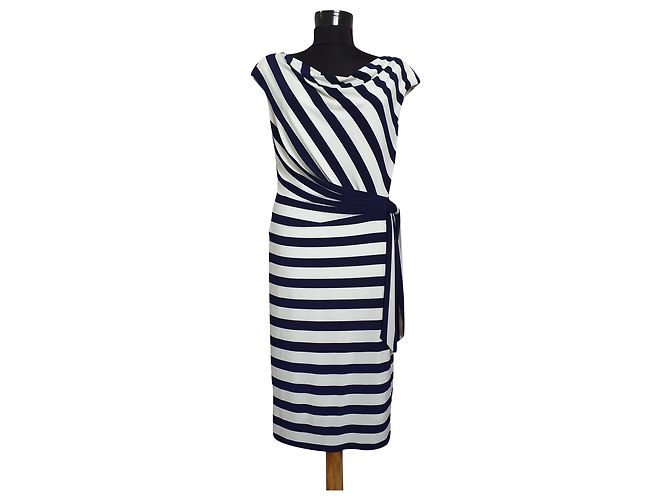 Ralph Lauren Striped Blue and White Dress