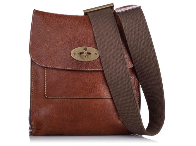 Mulberry Brown Antony Messenger Bag Leather Pony-style calfskin  ref.197563