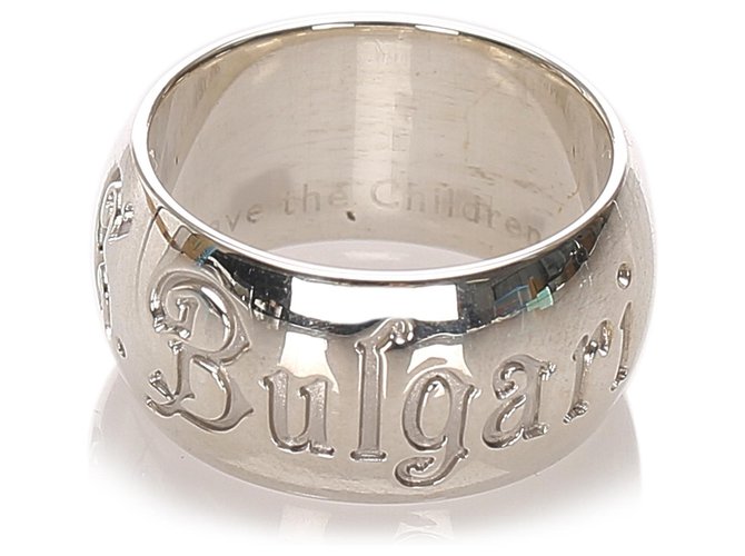 Autre Marque Bvlgari Silver Save The Children Ring Silvery Metal  ref.197582