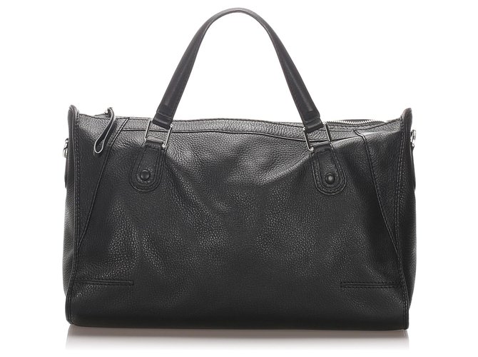 Delvaux Tempête Handbag in Black Calfskin Leather Pony-style calfskin  ref.757381 - Joli Closet