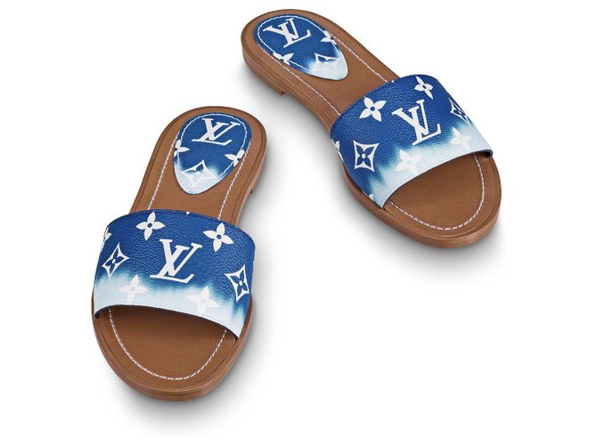 Louis Vuitton Mules LV new Escale collection blue Leather ref