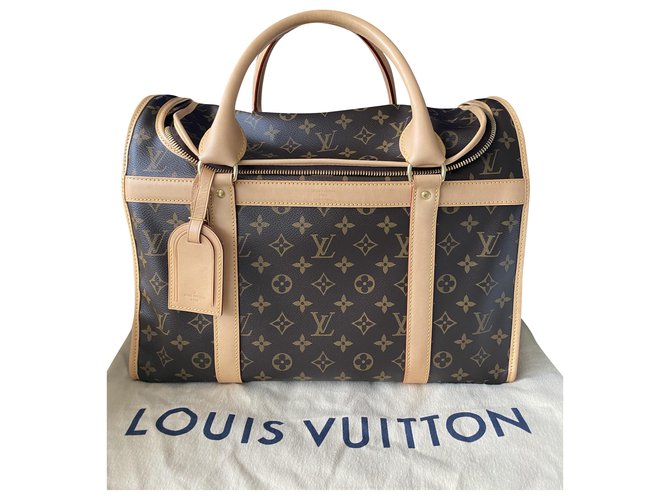 Louis Vuitton dog bag 40 - TJ 0178 Brown Leather  ref.197898