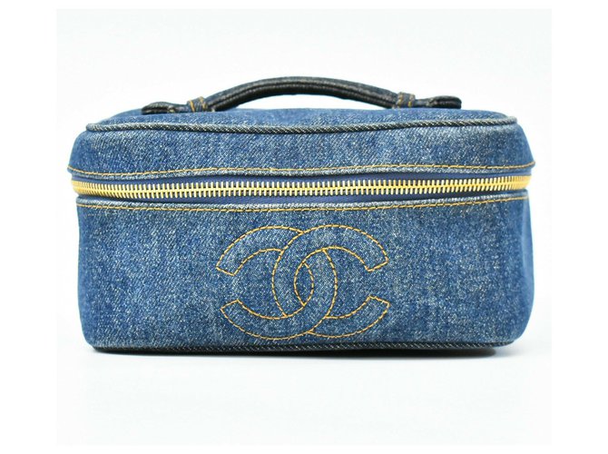 Chanel saco de embreagem Azul John  ref.197917