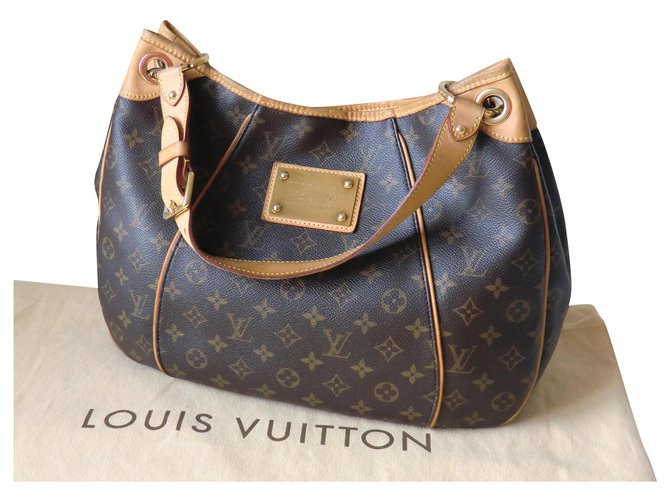 Louis Vuitton Galliera handbag Dark brown Cloth  ref.197965