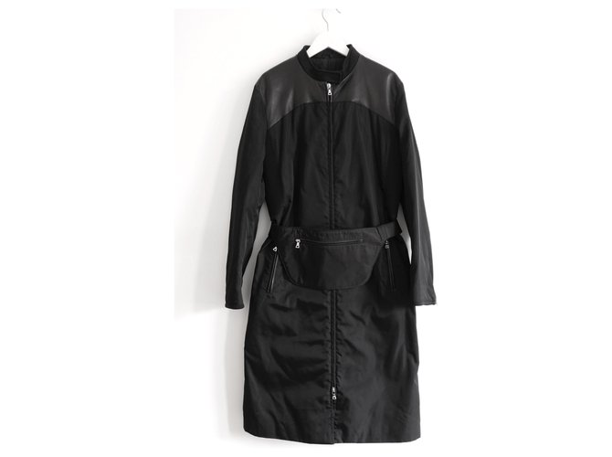 Prada Trench coats Black Nylon  ref.197978
