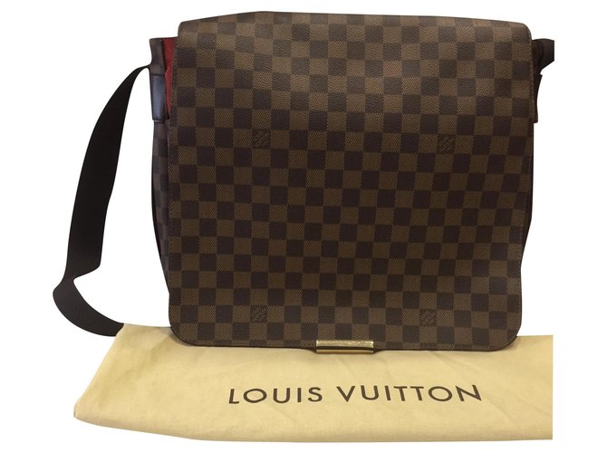 Louis Vuitton Abbesses shoulder bag in damier canvas and brown leather