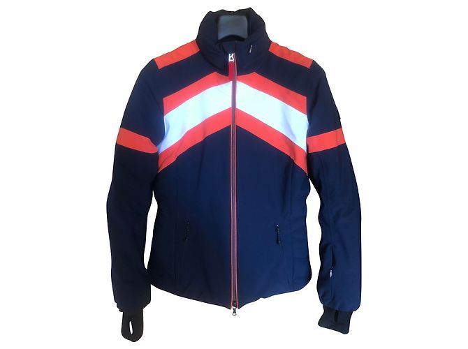 Bogner Fire + Ice Ski Jacke Weiß Blau Orange